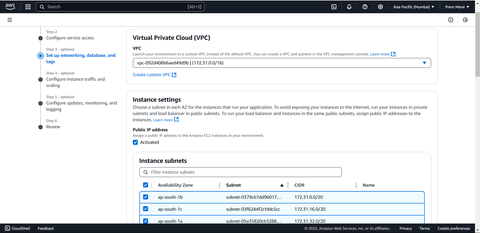 Instance settings