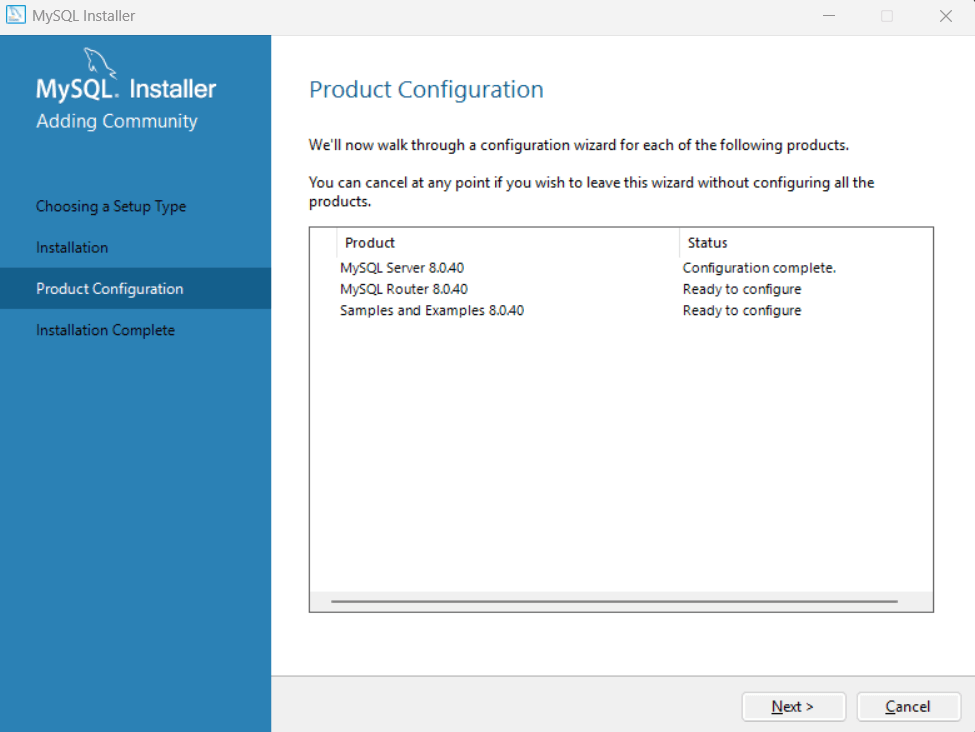 Product Configuration