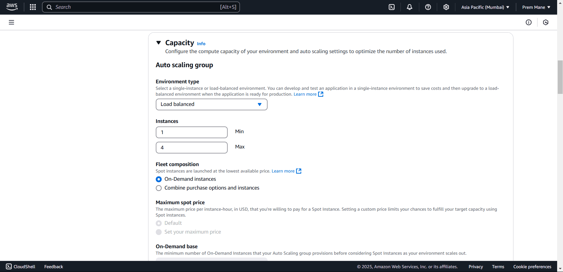 Auto scaling group