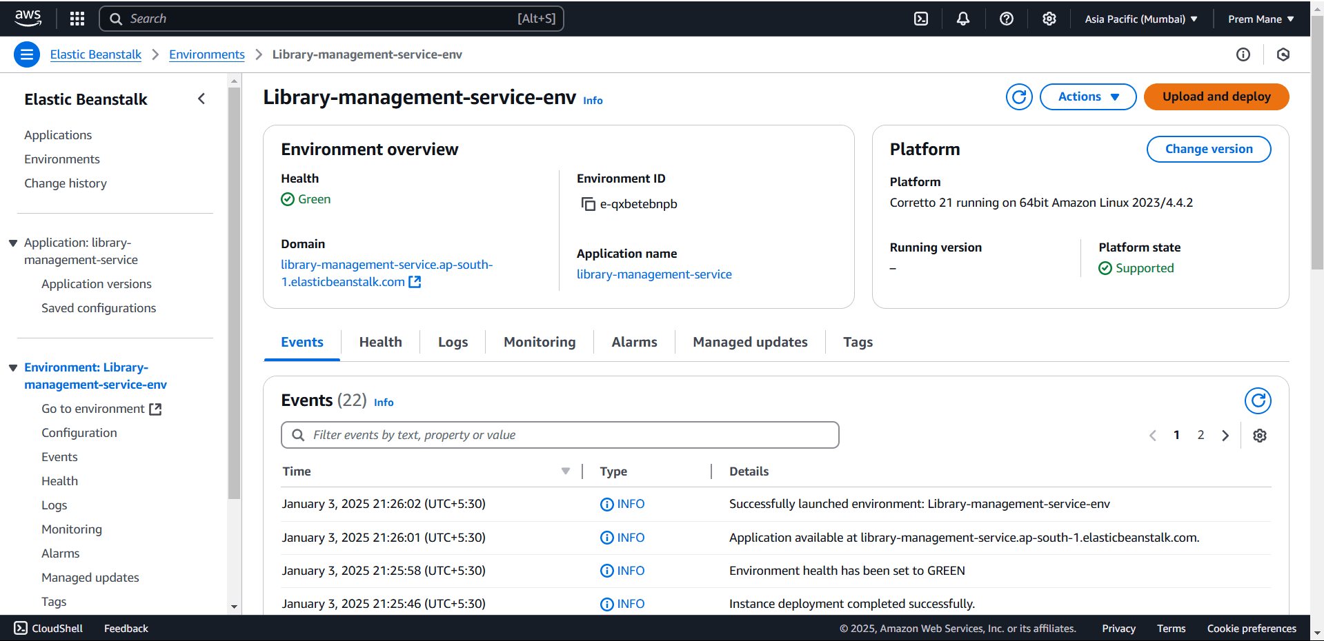 Library management service environment