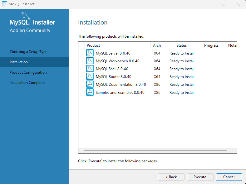 Installing MySQL Products