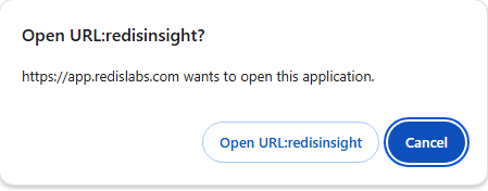 Open URL:redisinsight