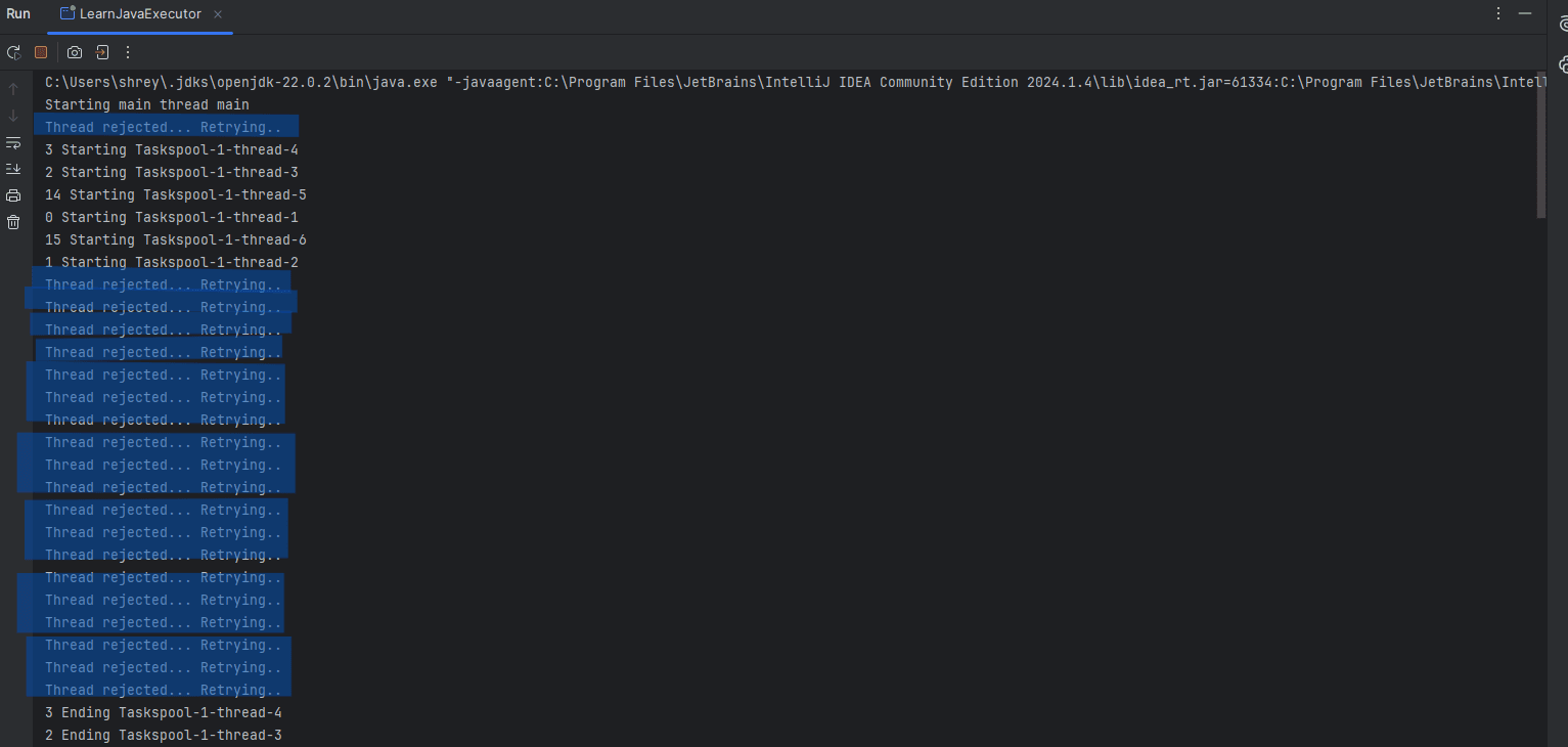 Handle Task Rejection