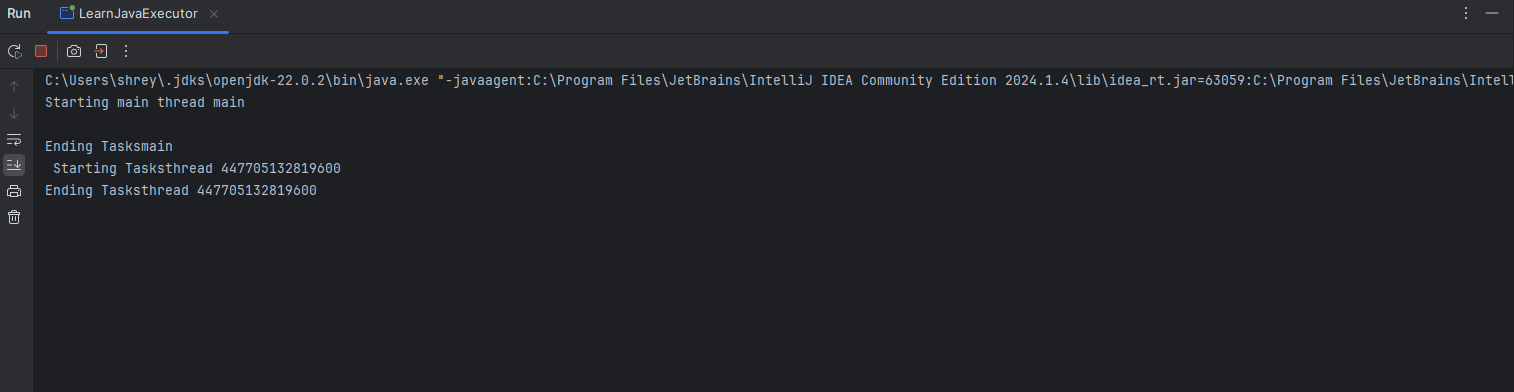 ScheduledExecutorService Output
