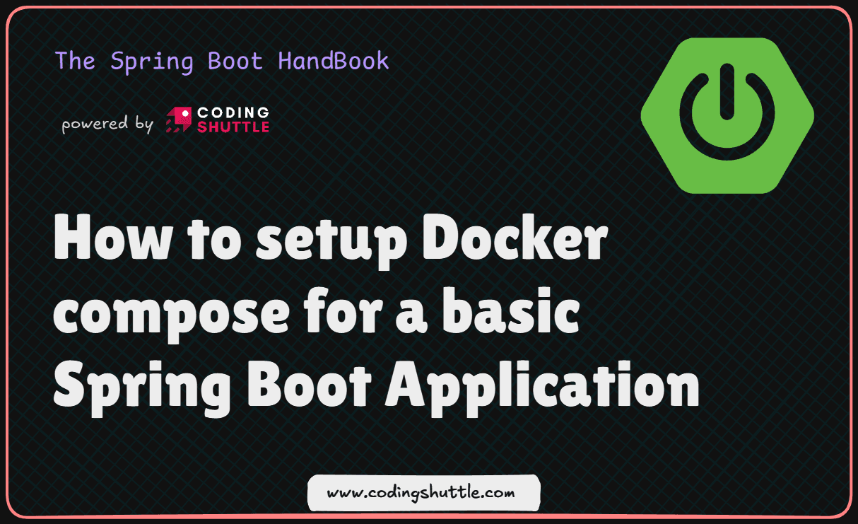 How to setup Docker compose for a basic Spring Boot Application