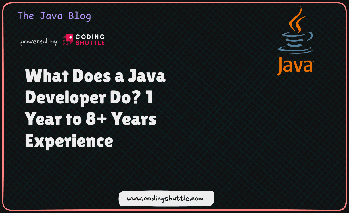 What Does a Java Developer Do? 1 Year to 8+ Years Experience