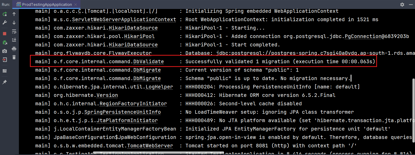 Migration validation