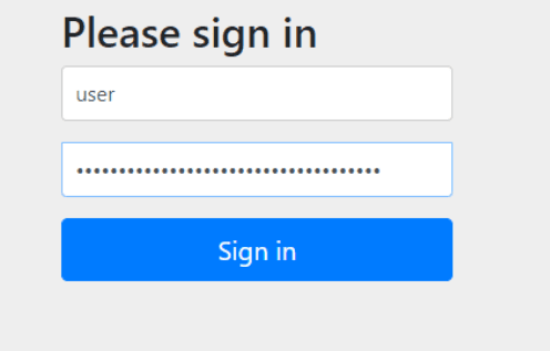 Sign in page