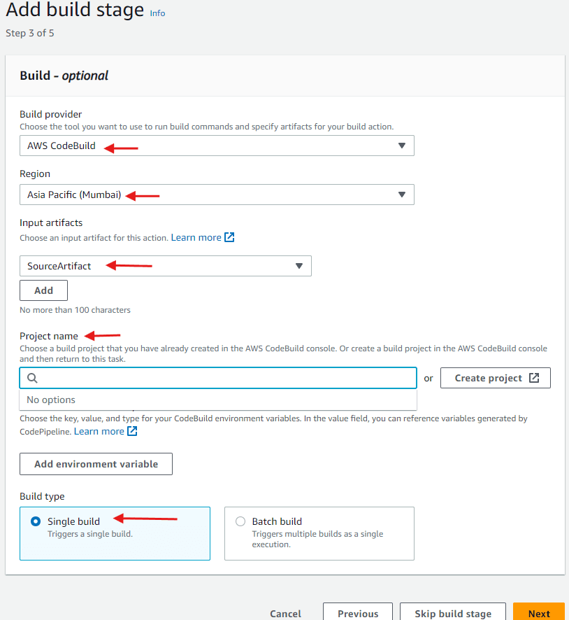 Add build stage