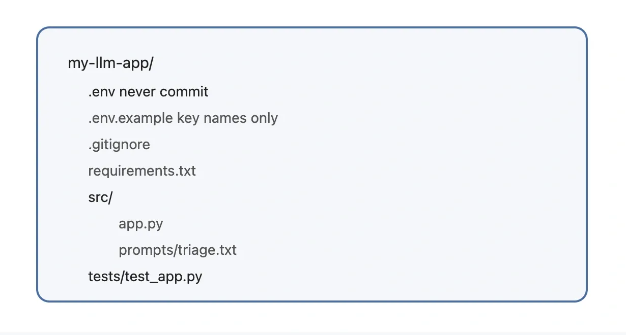Recommended starter project layout