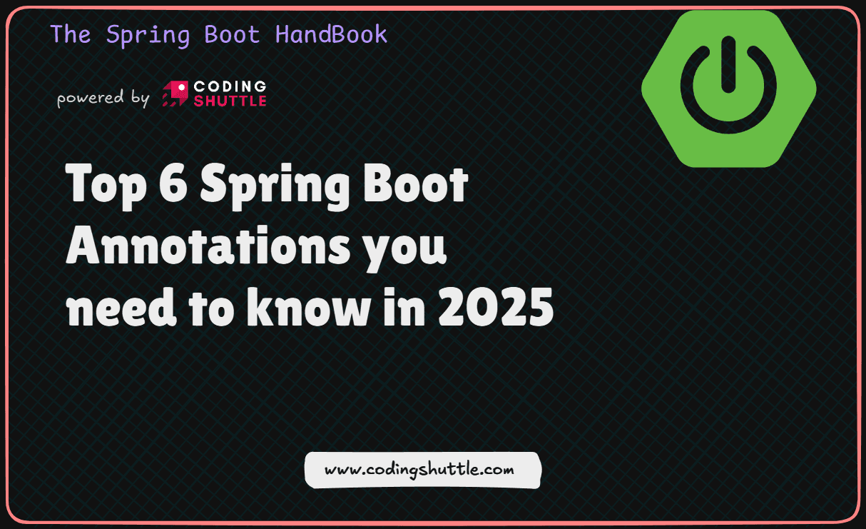 Top 6 Spring Boot Annotations Every Spring Boot Developer Need to Know in 2025